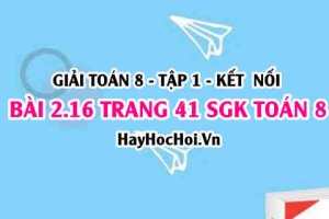 Giải bài 2.16 trang 41 Toán 8 Tập 1 SGK Kết nối tri thức
